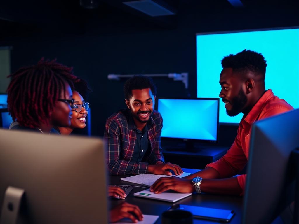 KeySystem engineers collaborating in the Lagos delivery centre